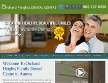 Tablet Screenshot of orchardheightsdental.ca